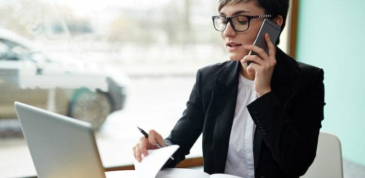 salesperson on phone