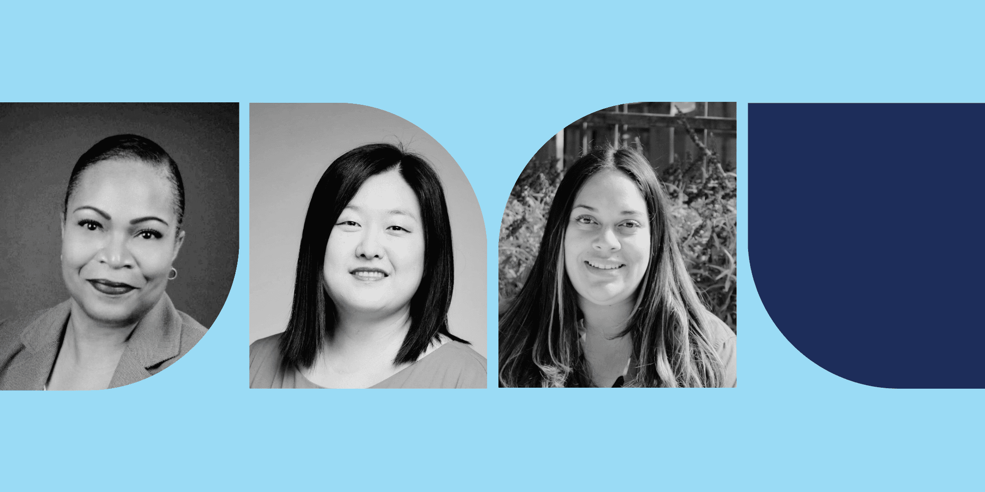 From left: Avis Lewis, Yumei Peterson, and Sofia Dona of Palo Alto Networks