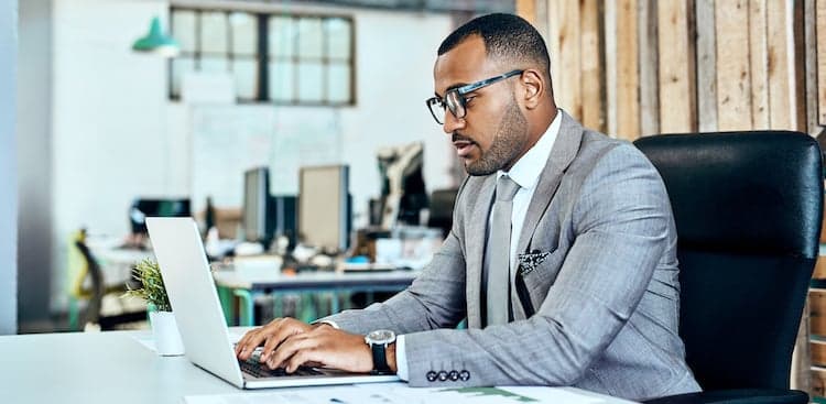 person working on laptop
